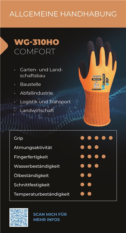 WG-310HO - Größe XL/10 - Garten- und Landschaftsbau, Baustelle, Landwirtschaft, Abfallindustrie, Logistik & Transport