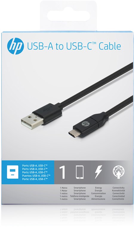 USB A auf USB-C™ Kabel - Kabellänge 1 m - USB 3.0-Stecker (Typ A) > USB-C™-Stecker