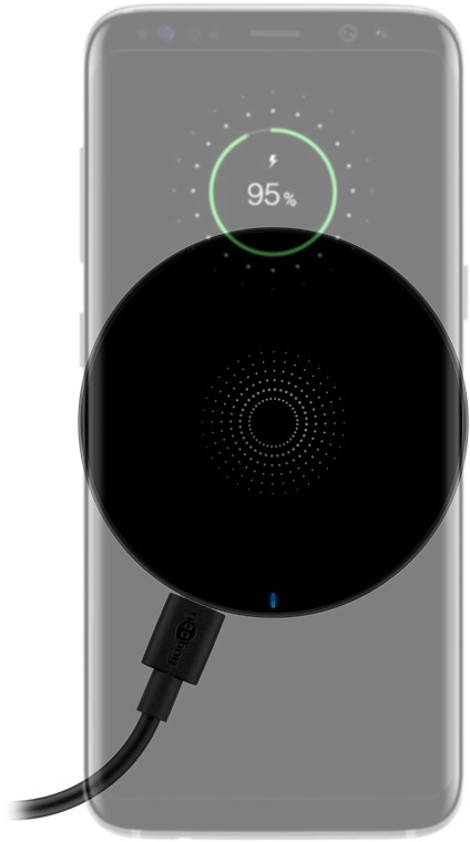 Kabelloses Ladegerät 5 W, Schwarz - für Smartphones und Geräte mit Qi-Standard