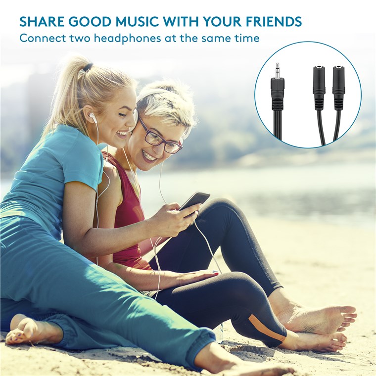 Audio Y-Adapterkabel (3,5 mm stereo) - Kabellänge 0.2 m - Klinke 3,5 mm Stecker (3-Pin, stereo) > 2x Klinke 3,5 mm Buchse (3-Pin, stereo) Audio Y-Adapterkabel (3,5 mm stereo) - Kabellänge 0.2 m - Klinke 3,5 mm Stecker (3-Pin, stereo) > 2x Klinke 3,5 mm Buchse (3-Pin, stereo)