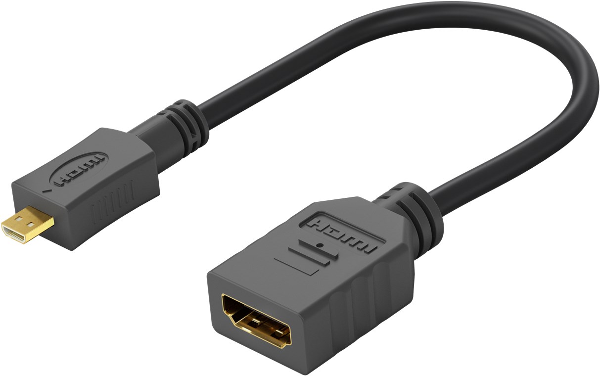 Micro HDMI™ / HDMI™-Adapter - HDMI™ Micro-Stecker (Typ D) > HDMI™-Buchse (Typ A)