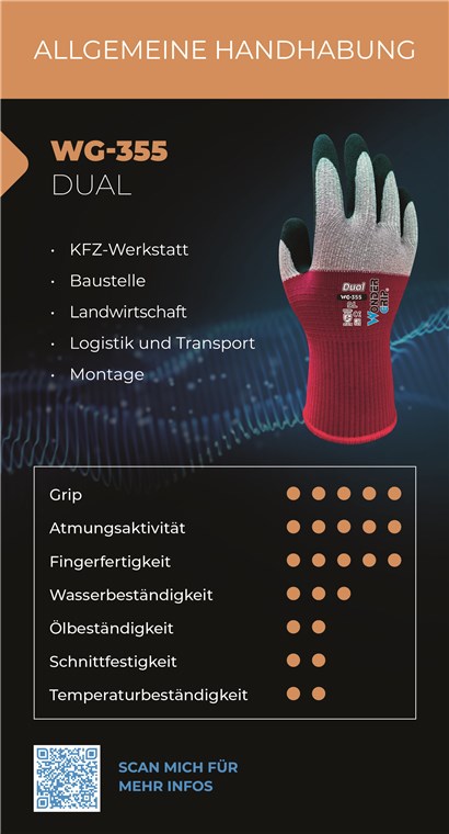 WG-355 WG-355 - Größe L/9 - KFZ-Werkstatt, Montage, Baustelle, Landwirtschaft, Logistik & Transport