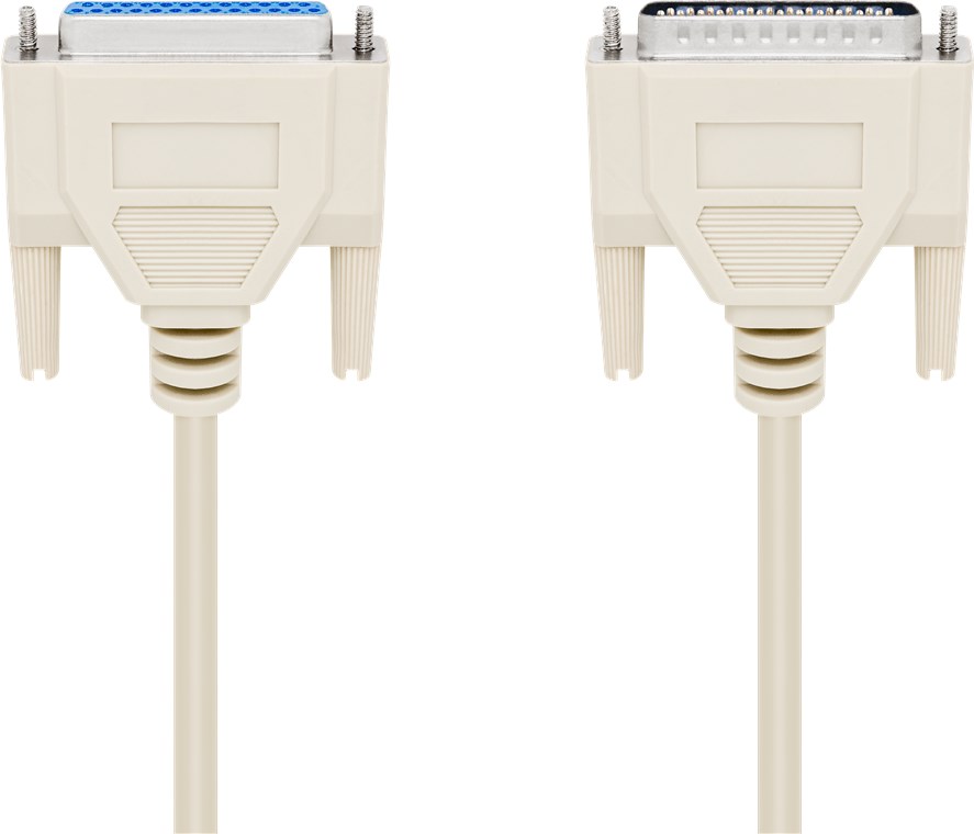 D-SUB 25 pin Verlängerungskabel, Stecker/Buchse, seriell 1:1 - Kabellänge 1.8 m - D-SUB/IEEE 1284-Stecker (25-polig) > D-SUB/IEEE 1284-Buchse (25-polig)