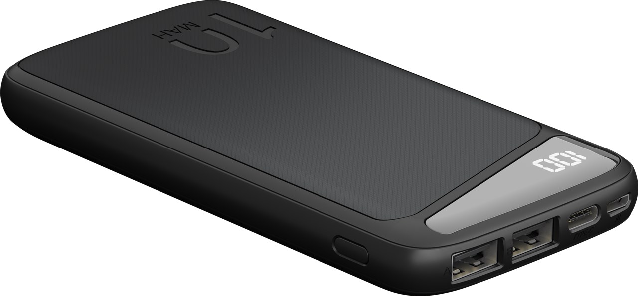 Powerbank Slimline 10.000 mAh - Leistungsstarke 10.000 mAh mit Status-Display
