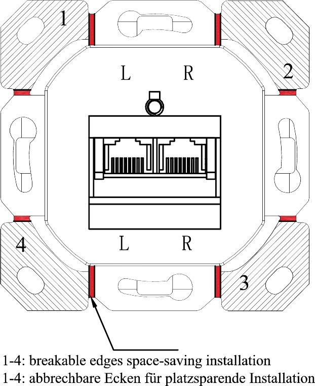 CAT 6 Unterputzdose (UP) - Farbversion Weiß - 2x RJ45-Anschlüsse, geschirmt, Klemmleiste für werkzeugfreie LSA-Montage CAT 6 Unterputzdose (UP) - Farbversion Weiß - 2x RJ45-Anschlüsse, geschirmt, Klemmleiste für werkzeugfreie LSA-Montage