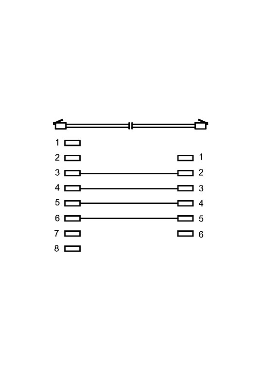 Telefonkabel (Modularkabel/Westernkabel) - Kabellänge 10 m - Kupferkaschierter Aluminiumleiter (CCA), RJ45-Stecker (8P4C) > RJ11-Stecker (6P4C) Telefonkabel (Modularkabel/Westernkabel) - Kabellänge 10 m - Kupferkaschierter Aluminiumleiter (CCA), RJ45-Stecker (8P4C) > RJ11-Stecker (6P4C)
