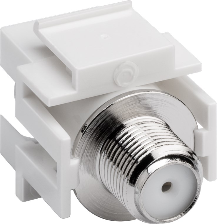 Keystone Modul SAT/Antenne, bündige Montage - 18,9 mm Breite, Koax-Buchse > F-Buchse