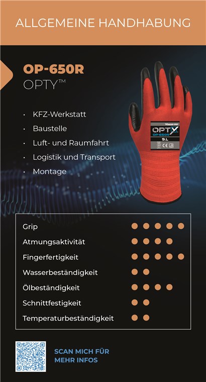 OP-650R - Größe L/9 - KFZ-Werkstatt, Luft- und Raumfahrt, Montage, Baustelle, Logistik & Transport
