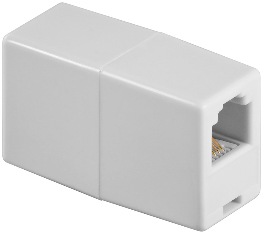 Telefon Adapter Telefon Adapter - Farbversion Weiß - RJ11/RJ14-Buchse (6P4C) > RJ11/RJ14-Buchse (6P4C)