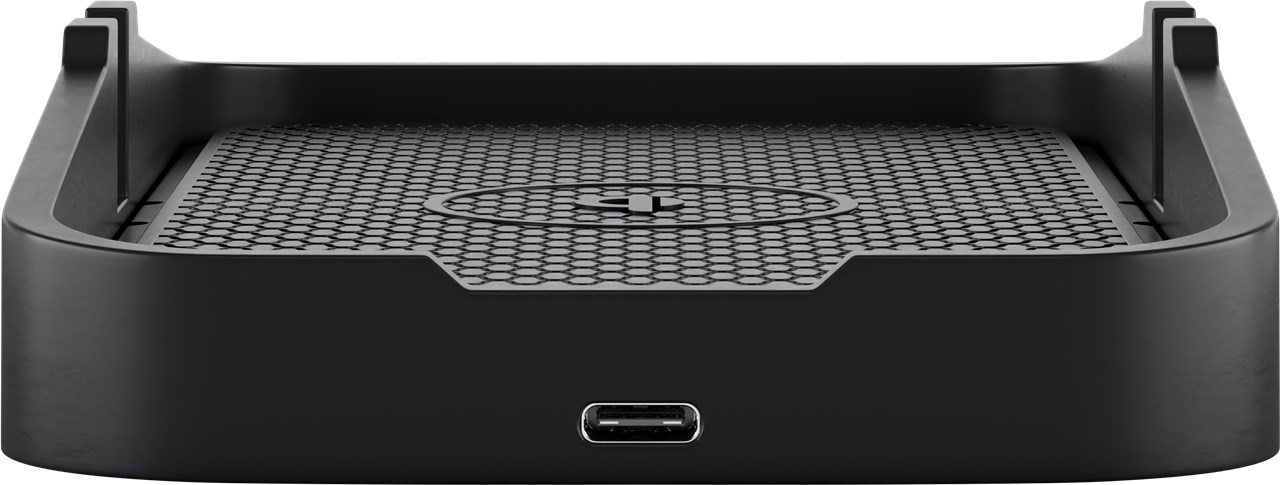 Kabelloses Kfz-Schnellladegerät 10 W, Schwarz - Ladematte geeignet für Smartphones und Geräte mit Qi-Standard