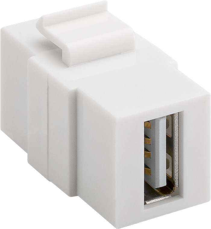 Keystone Modul USB - 17,2 mm Breite, 2x USB 2.0-Buchse (Typ A) Keystone Modul USB - 17,2 mm Breite, 2x USB 2.0-Buchse (Typ A)