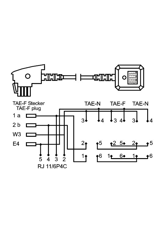 TAE-F NFN Verlängerungsbox - Kabellänge 0.2 m - Kupferkaschierter Aluminiumleiter (CCA), TAE-F-Stecker > 3x TAE N/F/N- Buchse + RJ11/RJ14-Buchse (6P4C) TAE-F NFN Verlängerungsbox - Kabellänge 0.2 m - Kupferkaschierter Aluminiumleiter (CCA), TAE-F-Stecker > 3x TAE N/F/N- Buchse + RJ11/RJ14-Buchse (6P4C)