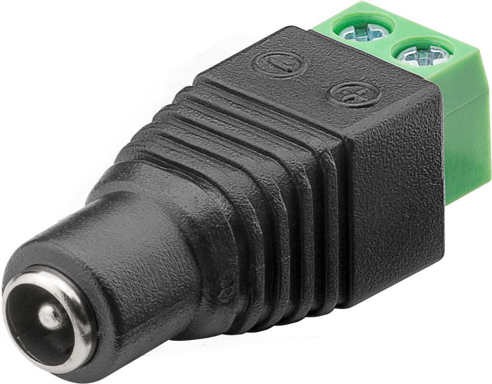 Terminal Block 2-pin > DC-Buchse (5.50 x 2.10 mm) - Schraubbefestigung
