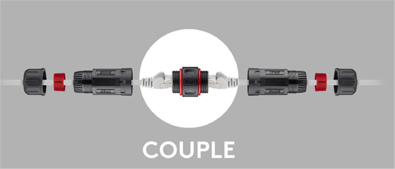 Outdoor (IP68) RJ45 Patchkabelkupplung/Netzwerkkabel Verbinder, CAT 6 - staub- und wasserdicht, 2x RJ45-Buchse (8P8C) Outdoor (IP68) RJ45 Patchkabelkupplung/Netzwerkkabel Verbinder, CAT 6 - staub- und wasserdicht, 2x RJ45-Buchse (8P8C)