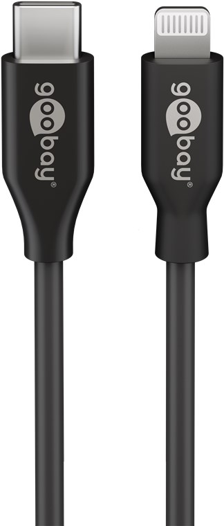 Lightning - USB-C™ Lade- und Synchronisationskabel Lightning - USB-C™ Lade- und Synchronisationskabel - Kabellänge 0.5 m - MFi-Kabel für Apple iPhone/iPad Schwarz