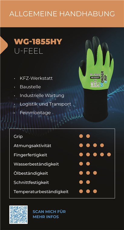 WG-1855HY - Größe L/9 - KFZ-Werkstatt, Industrielle Wartung, Feinmontage, Baustelle, Logistik & Transport