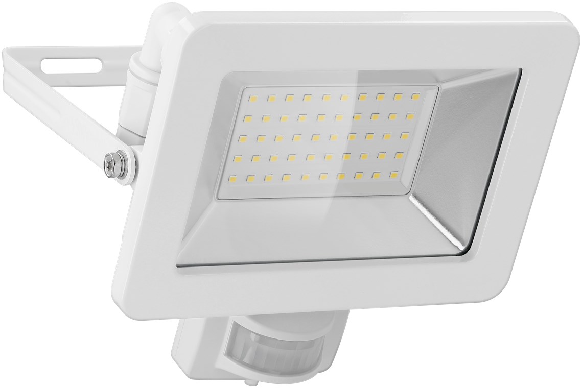LED-Außenstrahler, 50 W, mit Bewegungsmelder LED-Außenstrahler, 50 W, mit Bewegungsmelder - mit 4250 lm, neutralweißem Licht (4000 K), PIR-Sensor mit ON-/OFF-Funktion und M16-Kabelverschraubung, für den Außeneinsatz geeignet (IP44)