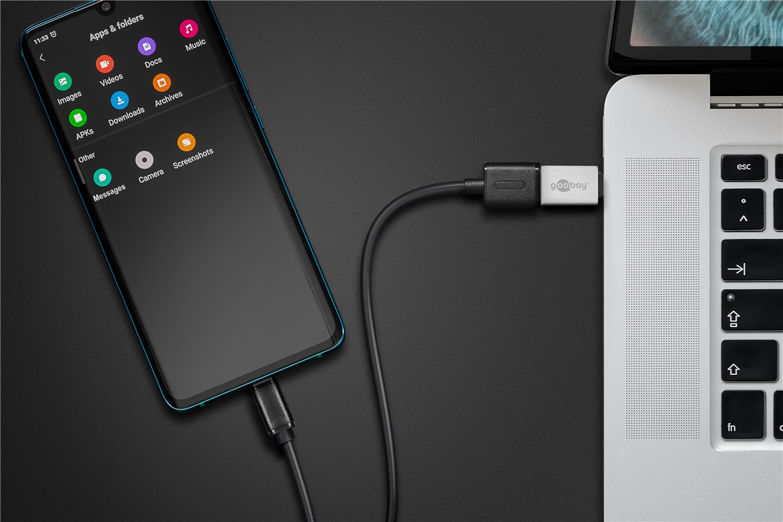 USB-C™/USB A OTG Super Speed Adapter für den Anschluss von Ladekabeln 3.0 silber - Farbversion Silber - USB-C™-Stecker > USB 3.0-Buchse (Typ A) USB-C™/USB A OTG Super Speed Adapter für den Anschluss von Ladekabeln 3.0 silber - Farbversion Silber - USB-C™-Stecker > USB 3.0-Buchse (Typ A)