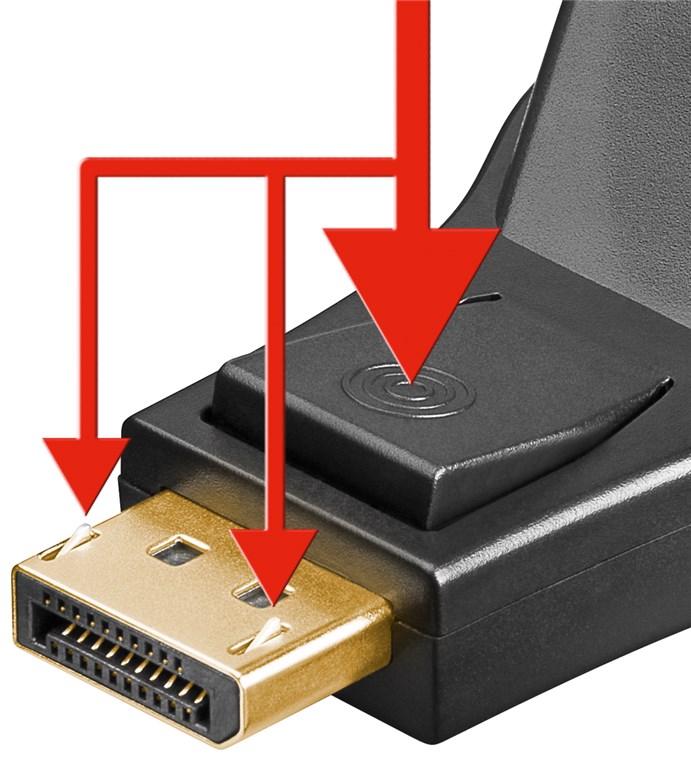 DisplayPort/DVI-D Adapter 1.1, vergoldet - Farbversion Schwarz - DisplayPort-Stecker > DVI-I-Buchse Dual-Link (24+5 pin)