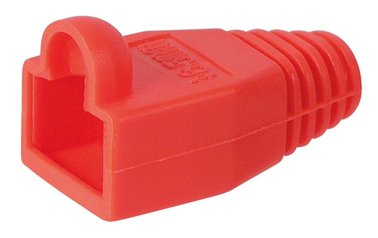 Tülle für RJ45 Stecker Tülle für RJ45 Stecker - Farbversion Rot - Kabeleinführung 6,40 mm