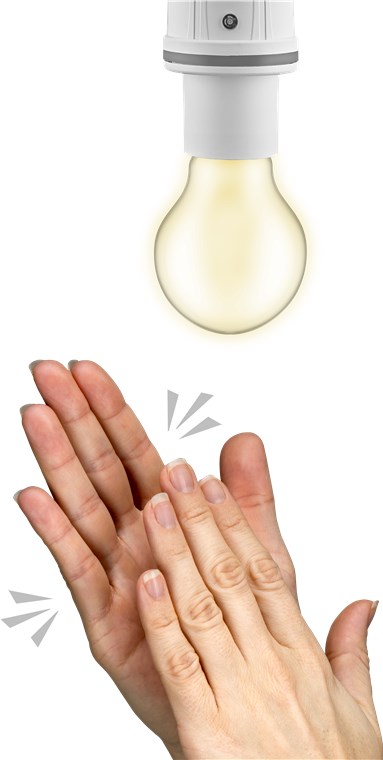 Lampenfassung E27 mit Sound- und Lichtsensor - ideal für Abstellräume, Dachböden, Keller, Garagen, Flure oder Treppen Lampenfassung E27 mit Sound- und Lichtsensor - ideal für Abstellräume, Dachböden, Keller, Garagen, Flure oder Treppen