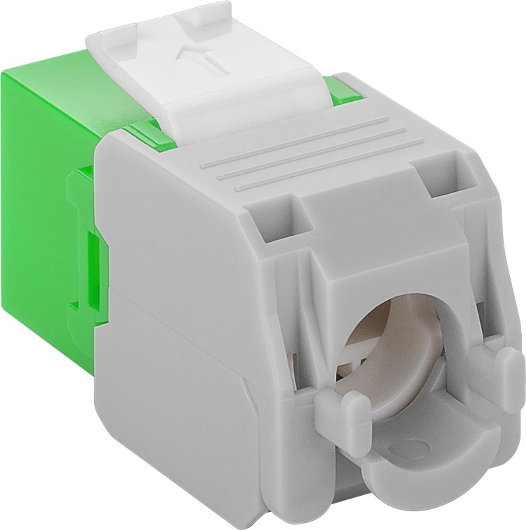 Keystone Modul RJ45 CAT 6A, UTP - Farbversion Grün - 16,5 mm breit, Krokodil-Typ, Klemmleiste für werkzeugfreie LSA-Montage Keystone Modul RJ45 CAT 6A, UTP - Farbversion Grün - 16,5 mm breit, Krokodil-Typ, Klemmleiste für werkzeugfreie LSA-Montage