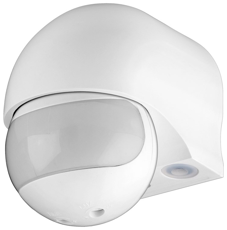 Infrarot-Bewegungsmelder - Farbversion Weiß - zur Aufputz-Wandmontage, 180 ° Erfassung, 12 m Reichweite, für außen (IP44), LED geeignet Infrarot-Bewegungsmelder - Farbversion Weiß - zur Aufputz-Wandmontage, 180 ° Erfassung, 12 m Reichweite, für außen (IP44), LED geeignet
