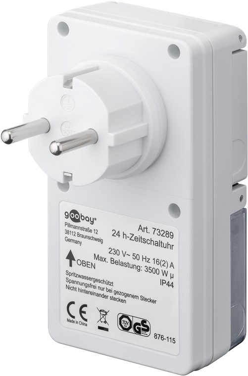 2er-Set, Analoge Zeitschaltuhr IP44 - leicht zu bedienende, mechanische Zeitschaltuhr für die Steckdose 2er-Set, Analoge Zeitschaltuhr IP44 - leicht zu bedienende, mechanische Zeitschaltuhr für die Steckdose