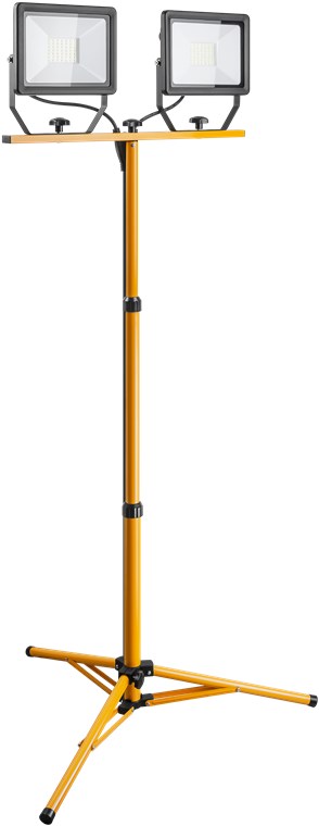 LED-Baustrahler mit Teleskopstativ, 2 x 50 W - mit insgesamt 8500 lm und kaltweißem Licht (6500 K), für den Innen- und Außeneinsatz geeignet (IP65) LED-Baustrahler mit Teleskopstativ, 2 x 50 W - mit insgesamt 8500 lm und kaltweißem Licht (6500 K), für den Innen- und Außeneinsatz geeignet (IP65)