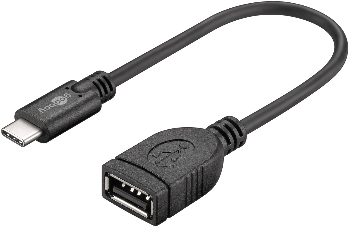 USB-C™-Verlängerungskabel, schwarz - Kabellänge 0.2 m - geeignet für Geräte mit USB-C™ Anschluss