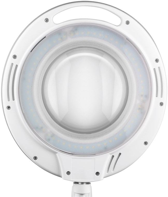 LED Klemm-Lupenleuchte 8,5 W - 127 mm Kristall-Glaslinse, 1,75-fache Vergrößerung, 3 Dioptrien, 83-800 lm LED Klemm-Lupenleuchte 8,5 W - 127 mm Kristall-Glaslinse, 1,75-fache Vergrößerung, 3 Dioptrien, 83-800 lm
