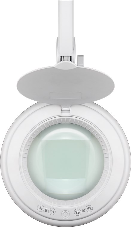 LED Klemm-Lupenleuchte, 1~9W - 127 mm Glaslinse, 1,75-fache Vergrößerung, 3 Dioptrien, 860 lm, 6 Stufen dimmbar LED Klemm-Lupenleuchte, 1~9W - 127 mm Glaslinse, 1,75-fache Vergrößerung, 3 Dioptrien, 860 lm, 6 Stufen dimmbar