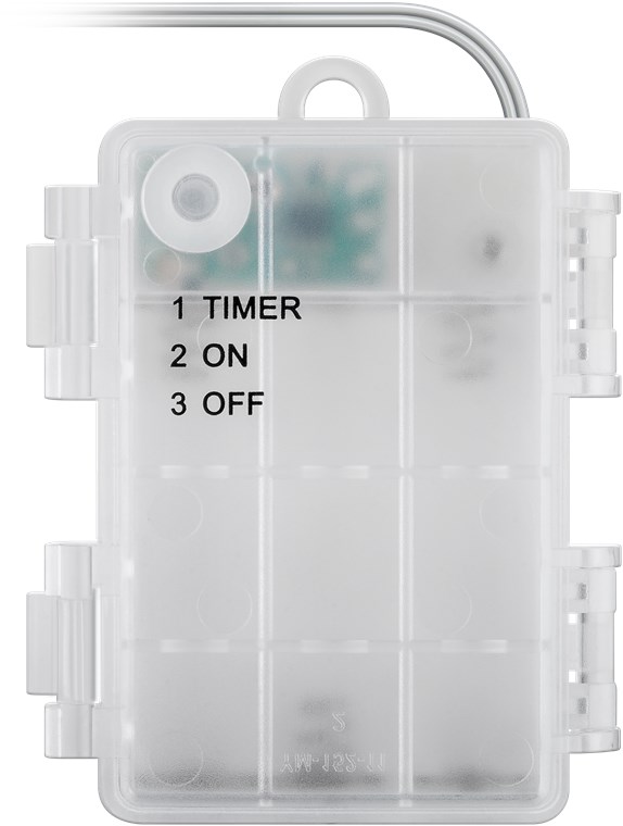 3er-Set Lichterbäume mit 75 LEDs - mit Timer-Funktion, warmweiß (3000 K), batteriebetrieben, für den Innen- und Außenbereich (IP44)