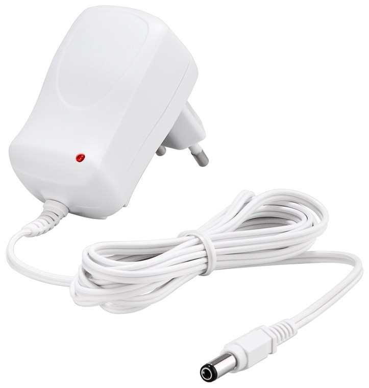 12 V Netzteil - Farbversion Weiß - mit 5,5 mm x 2,1 mm Stecker - 7,2 W und 0,6 A 12 V Netzteil - Farbversion Weiß - mit 5,5 mm x 2,1 mm Stecker - 7,2 W und 0,6 A