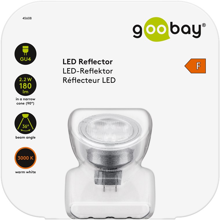 LED-Reflektor, 2 W - Sockel GU4, ersetzt , warmweiß, nicht dimmbar
