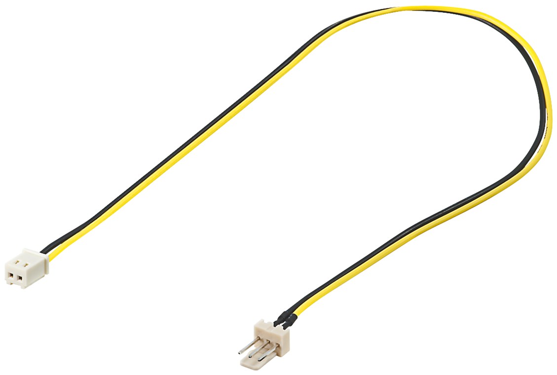 PC Lüfter Stromkabel/Stromadapter, 3 Pin zu 2 Pin - Kabellänge 0.3 m