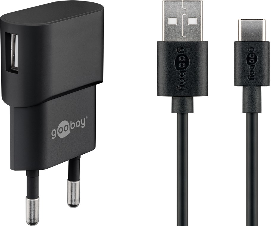 USB-C™ Ladeset 1 A - Netzteil mit Type-C™ Kabel 1m (Schwarz) USB-C™ Ladeset 1 A - Netzteil mit Type-C™ Kabel 1m (Schwarz)