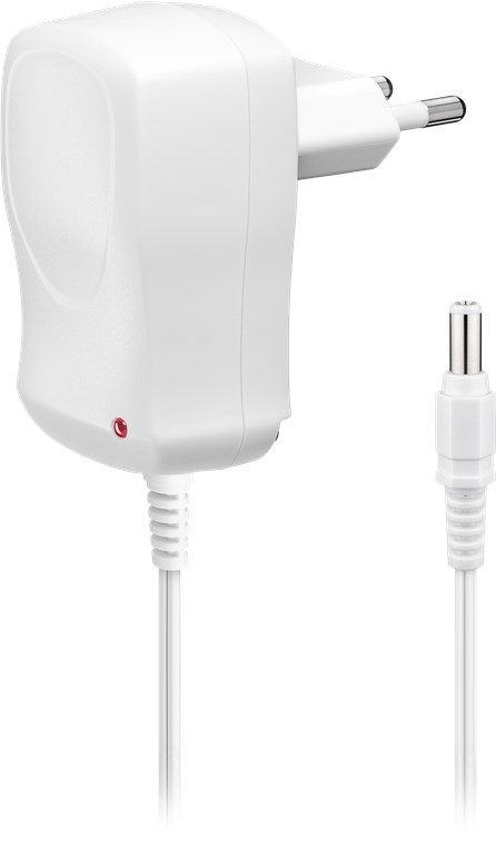 12 V Netzteil 12 V Netzteil - Farbversion Weiß - mit 5,5 mm x 2,1 mm Stecker - 7,2 W und 0,6 A