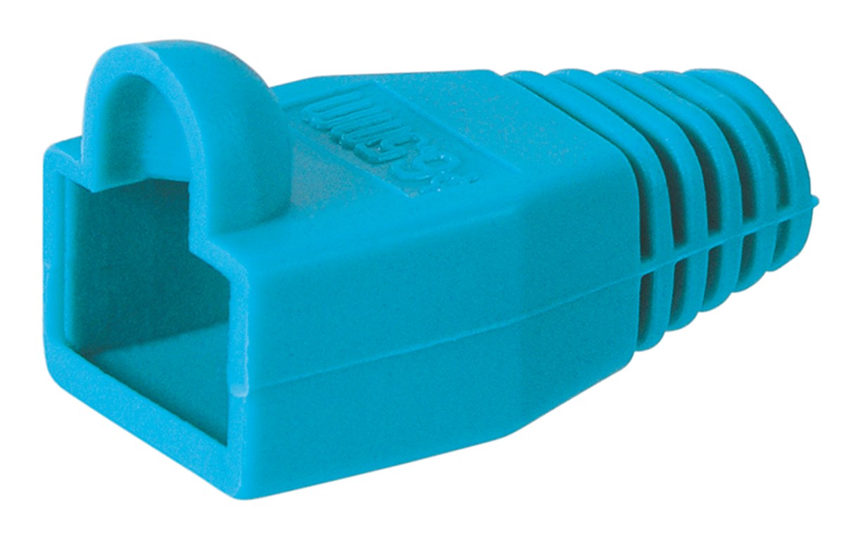 Tülle für RJ45 Stecker Tülle für RJ45 Stecker - Farbversion Blau - Kabeleinführung 6,40 mm