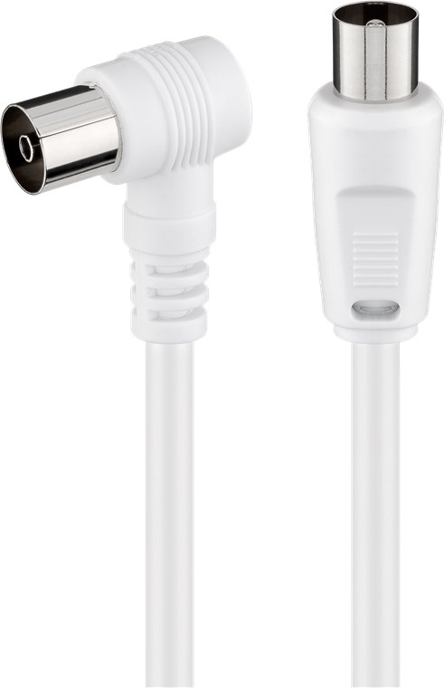 Gewinkeltes Antennenkabel ( - Kabellänge 1.5 m - Koax-Stecker > Koax-Buchse 90°