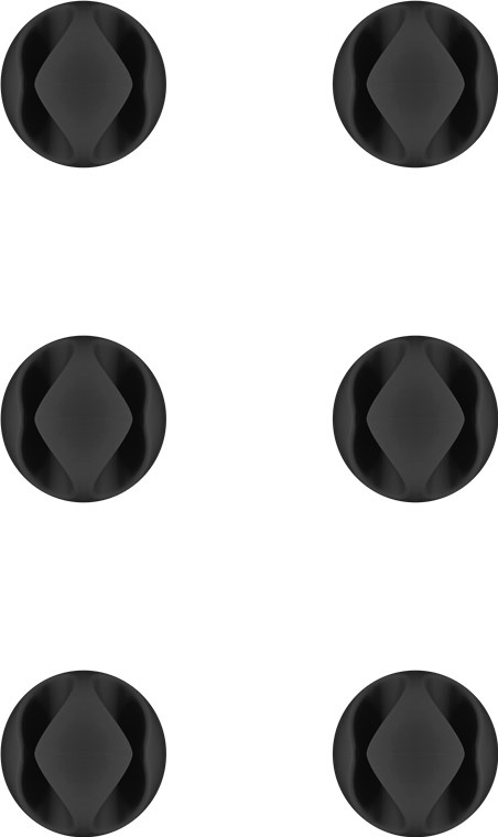 Kabelmanagement 2-Slots, schwarz Kabelmanagement 2-Slots, schwarz - Farbversion Schwarz - 6er-Set zum Ordnen und Fixieren, ablösbar
