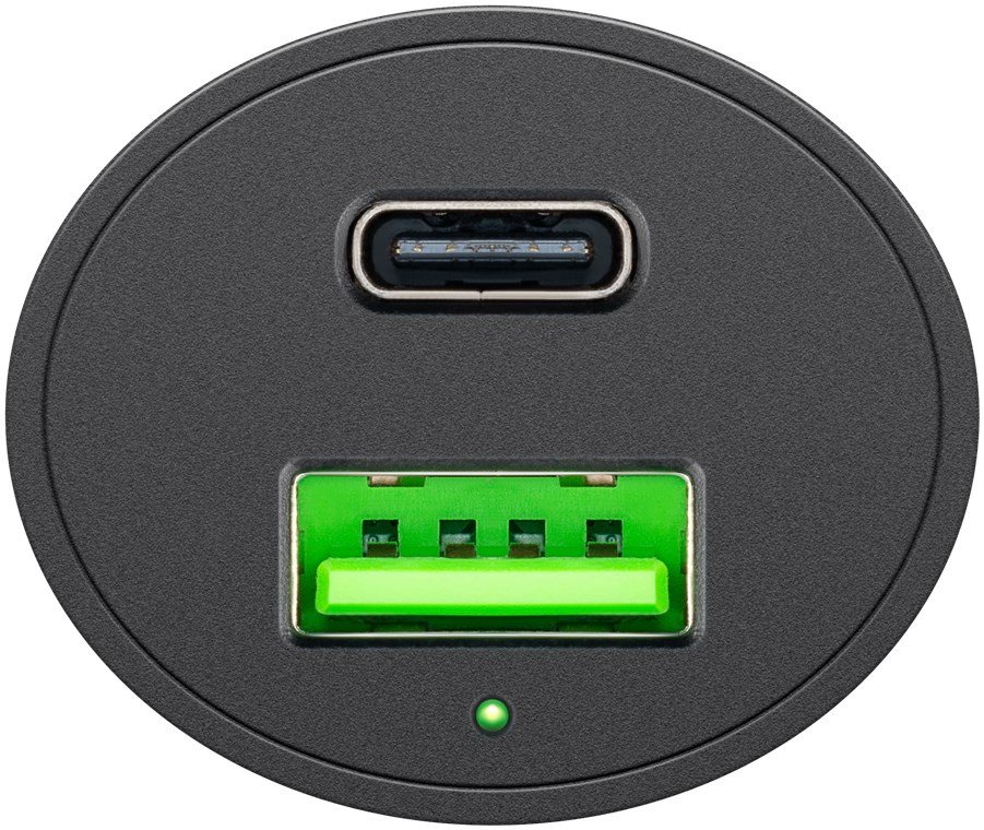 Dual-USB Auto Schnellladegerät USB-C™ PD (Power Delivery) - 48W (12/24V) USB-A / USB-C™ geeignet für Geräte mit USB-C™ (Power Delivery) wie z.B. iPhone 12