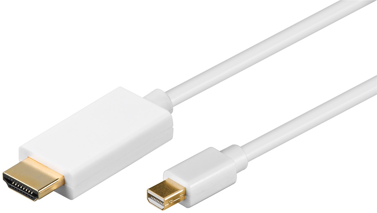 Mini DisplayPort/HDMI™-Adapterkabel 1.2, vergoldet - Kabellänge 1 m - Mini DisplayPort-Stecker > HDMI™-Stecker (Typ A)