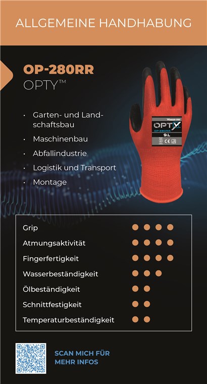 OP-280RR - Größe L/9 - Maschinenbau, Montage, Garten- und Landschaftsbau, Abfallindustrie, Logistik & Transport