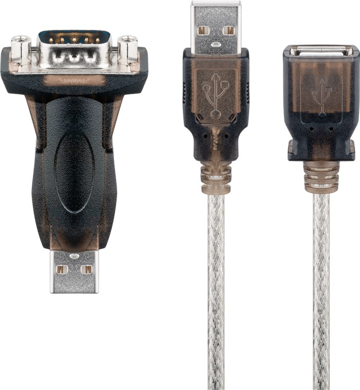 USB seriell RS232 Konverter mini, Transparent USB seriell RS232 Konverter mini, Transparent - Kabellänge 1.5 m - USB 2.0-Stecker (Typ A) > D-SUB/RS-232-Stecker (9-polig)