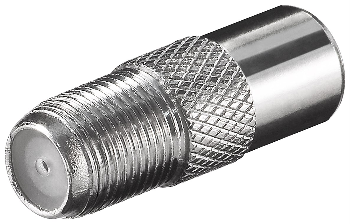 F-Adapter: F-Buchse > Koax-Stecker - Kupfer