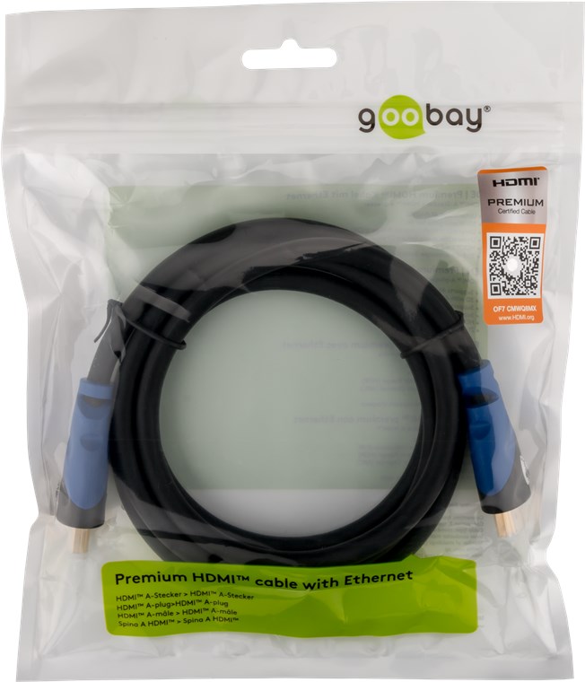 Premium High Speed HDMI®/™ Kabel mit Ethernet - Kabellänge 1.5 m - HDMI™-Stecker (Typ A) > HDMI™-Stecker (Typ A) Premium High Speed HDMI®/™ Kabel mit Ethernet - Kabellänge 1.5 m - HDMI™-Stecker (Typ A) > HDMI™-Stecker (Typ A)