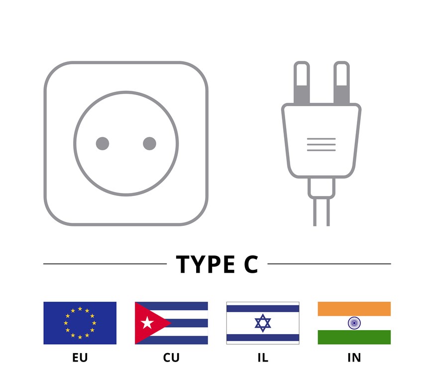 Steckdosenadapter - Farbversion Schwarz - kompakter Adapter mit zwei Euro-Steckdosen