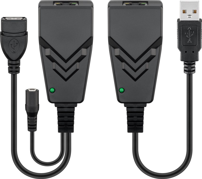 CAT 5/5a/6 / USB 2.0 Konverter, Schwarz CAT 5/5a/6 / USB 2.0 Konverter, Schwarz - Kabellänge 0.245 m - USB 2.0-Stecker (Typ A) > USB 2.0-Buchse (Typ A)