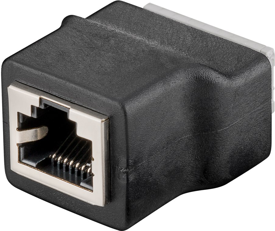 Terminal Block 8-pin > RJ45-Buchse (8P8C) - Push-down-Klemmbefestigung